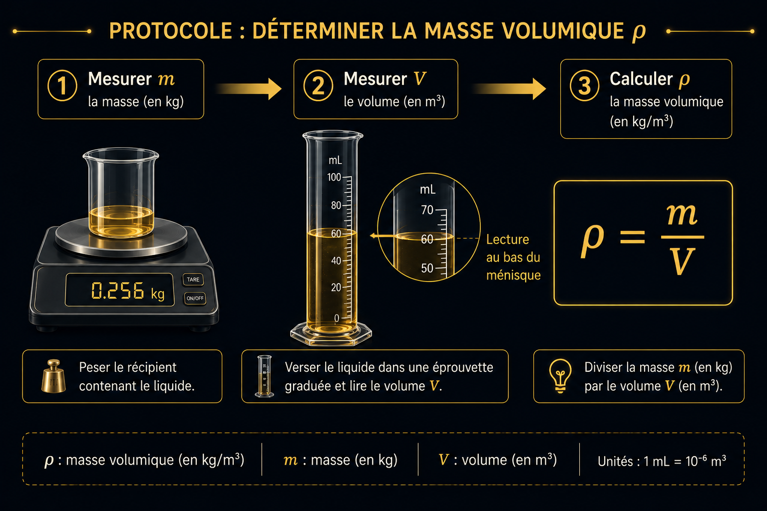 Définition de la masse volumique