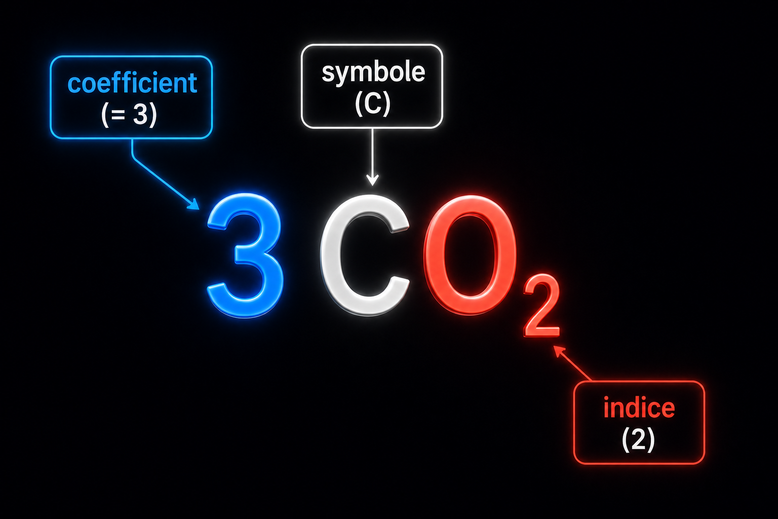 Lecture d'une formule chimique
