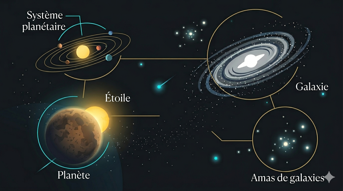 Les échelles de l'Univers